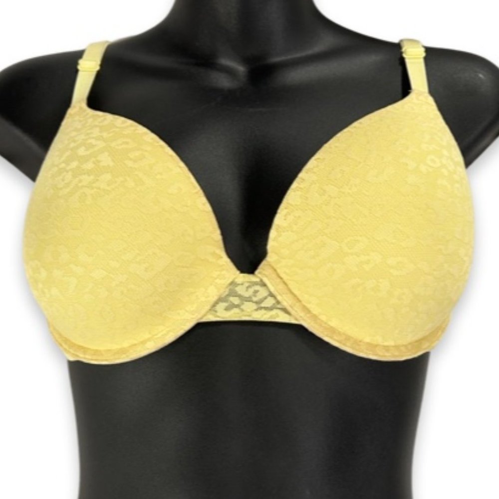Pink by Victoria's Secret Canary Gold Padded Wire Bra 32DD